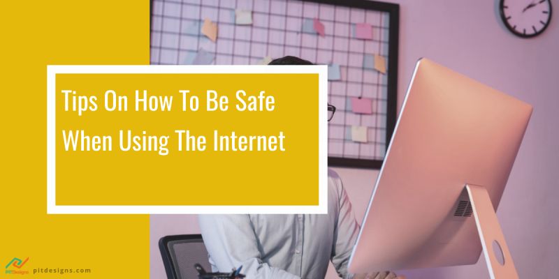 Tips For Staying Safe While Using The Internet Technology Article - Download Premium Geometric Illustration | Retina
