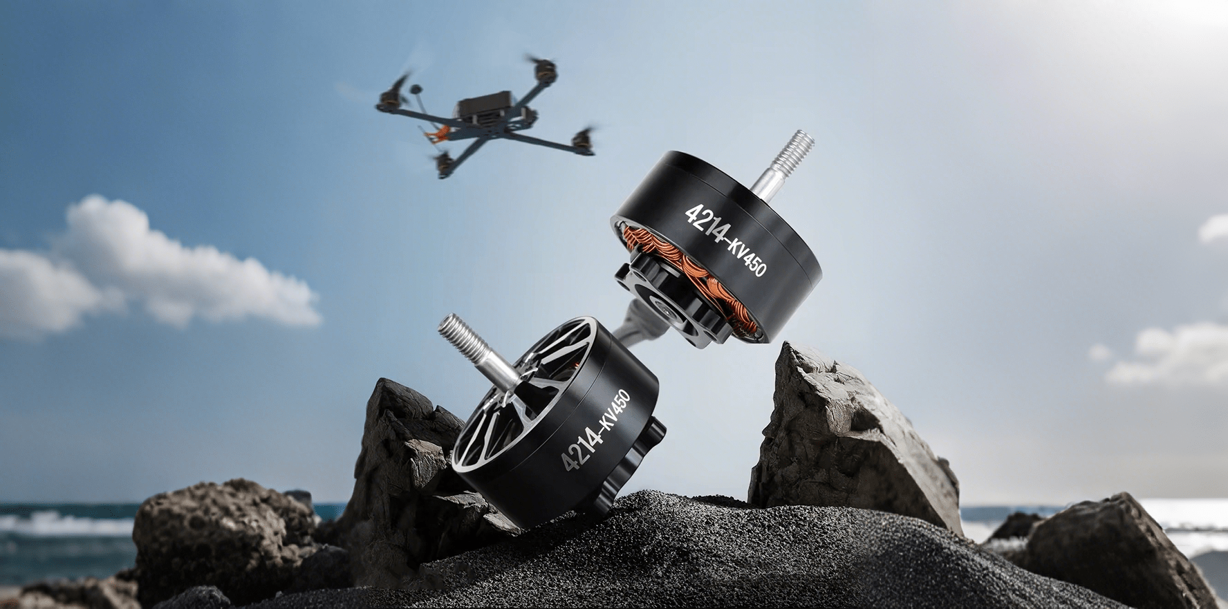 أطلق العنان لقوة هائلة: المحرك 4214-450kv – الخيار المثالي للطائرات بدون طيار FPV ذات الحمولة الثقيلة مقاس 13 بوصة