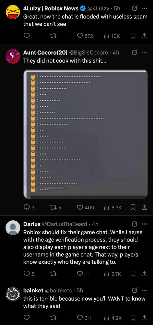 Roblox Is Testing Age Group Aware Chat Indicators In Experience Chat Roblox Chat Lock Icon