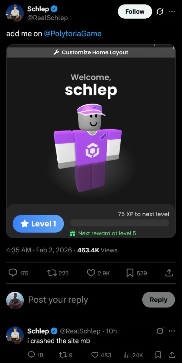 Polytoria Hits 100k Players As Roblox Changes Keep Coming Schlep Polytoria Post.webp