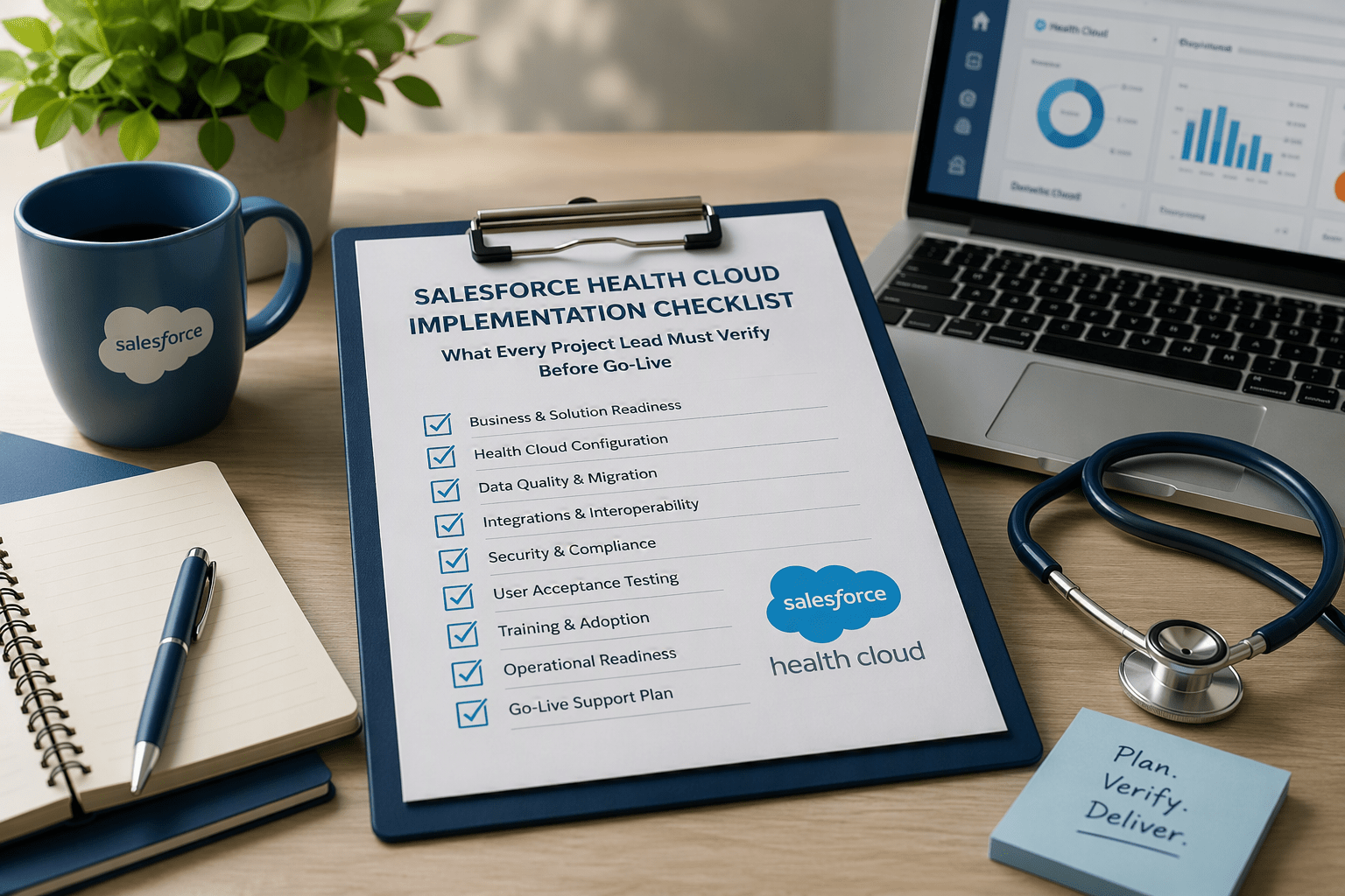 Salesforce Health Cloud Implementation Checklist: What Every Project Lead Must Verify Before Go-Live