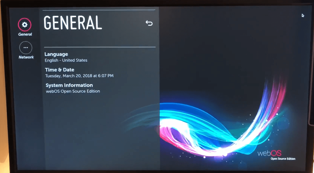 webOS OSE on Rpi3