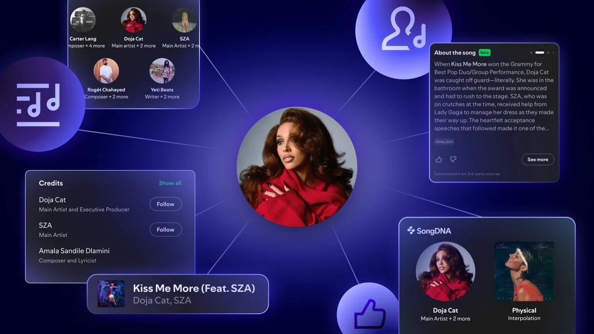 Spotify's new features let listeners explore the people and stories behind their favorite music