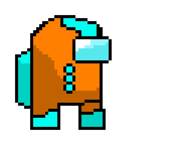 Como dibujar among us pixel art. free among us character | Pixel Art Maker