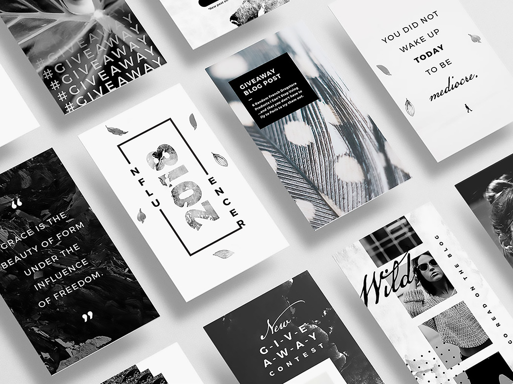 Black Amp White Instagram Templates Download Psd