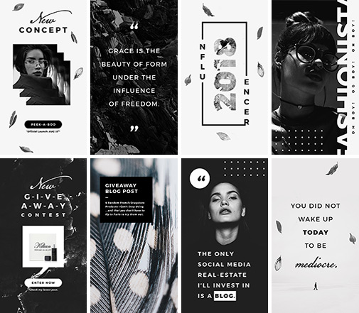 Black Amp White Instagram Templates Download Psd
