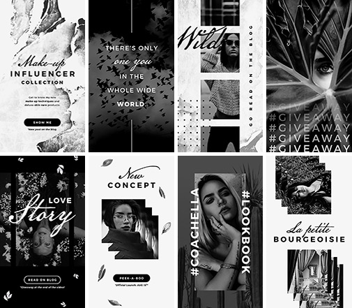 Black Amp White Instagram Templates Download Psd