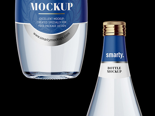 To decorate empty glass bottles, we need following material:glass bottles, barley, masking tape, pva glue, glitter sheet, aerosol spray paint and scissors. Glass Bottle Mockups Set