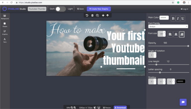 Pixelixe Create And Design Youtube Thumbnail Easily And For Free