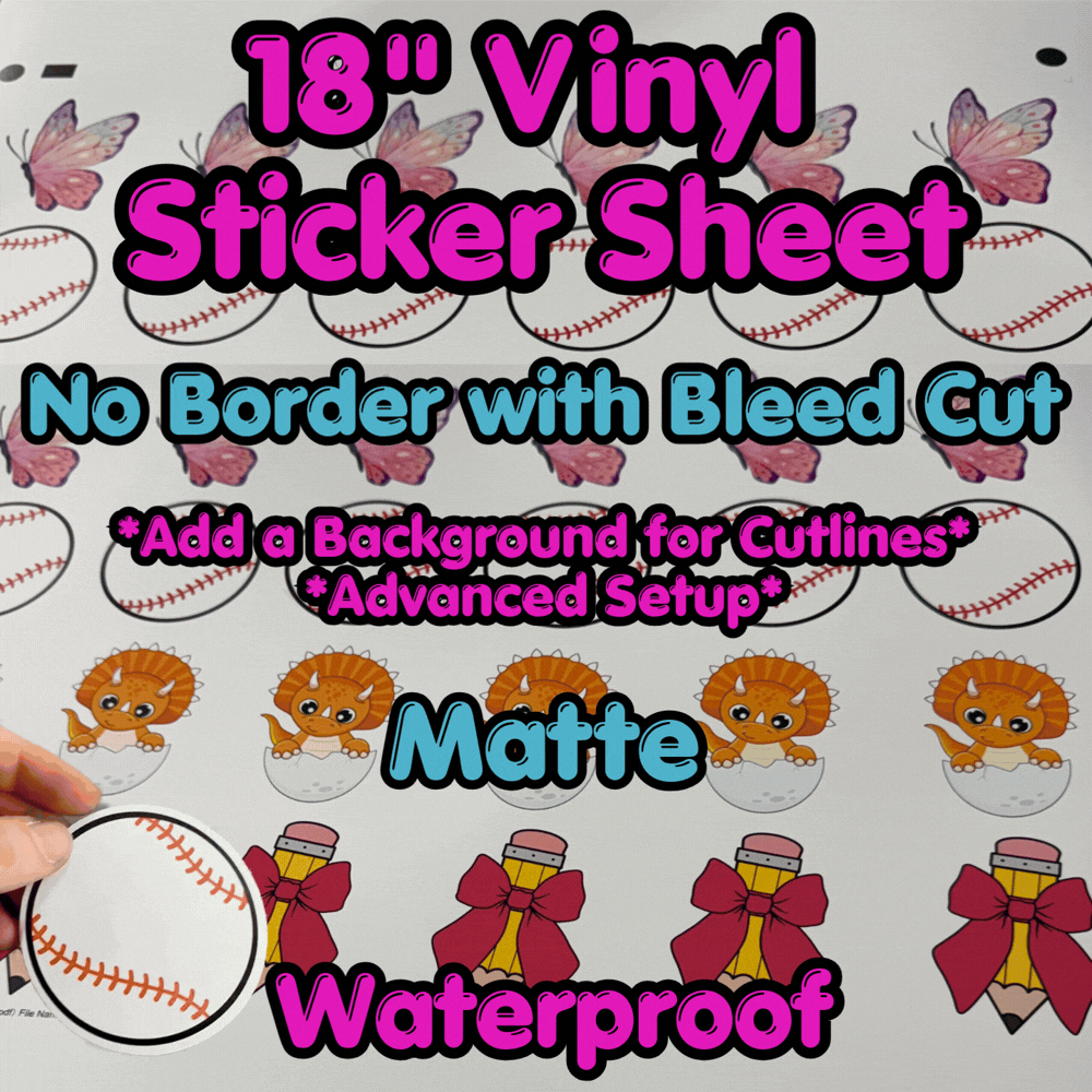 Vinyl Sticker Sheet - Matte White - Advanced