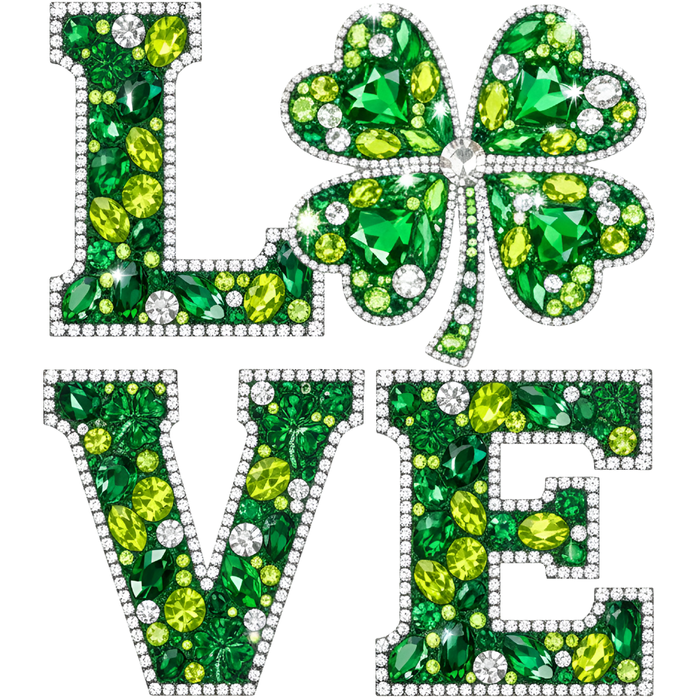 "Irish Rhinestone Love" - DTF Transfer