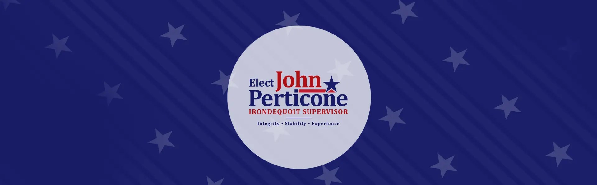 John Perticone, democratic candidate, hero graphic