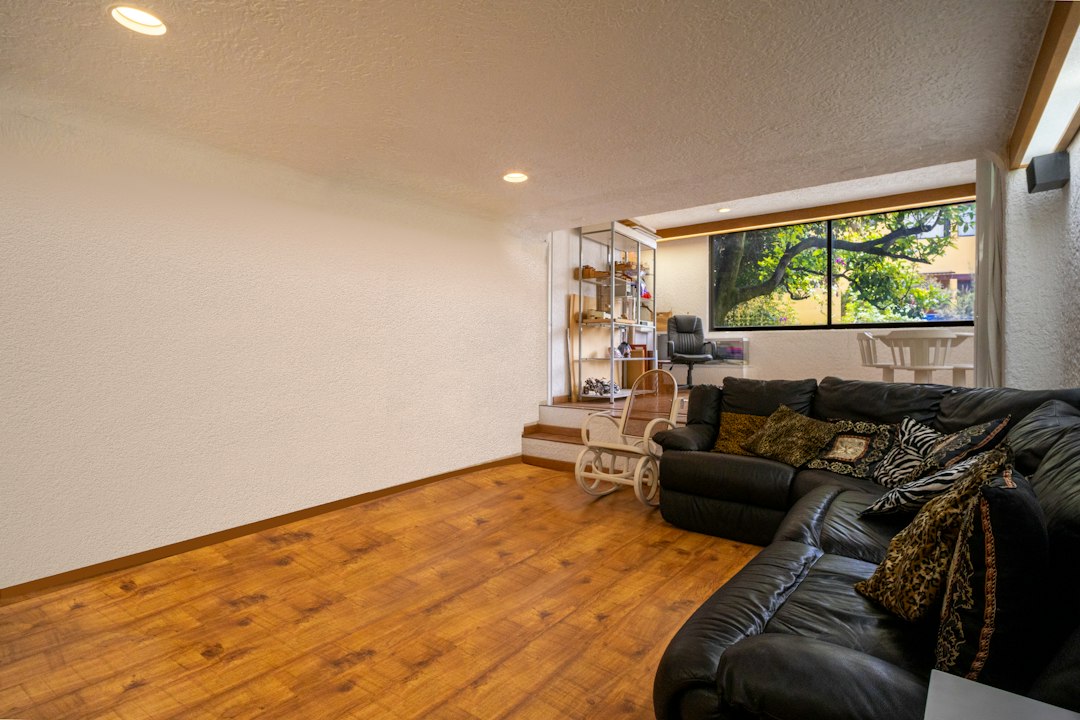 Bright modern interior prepared for real estate marketing