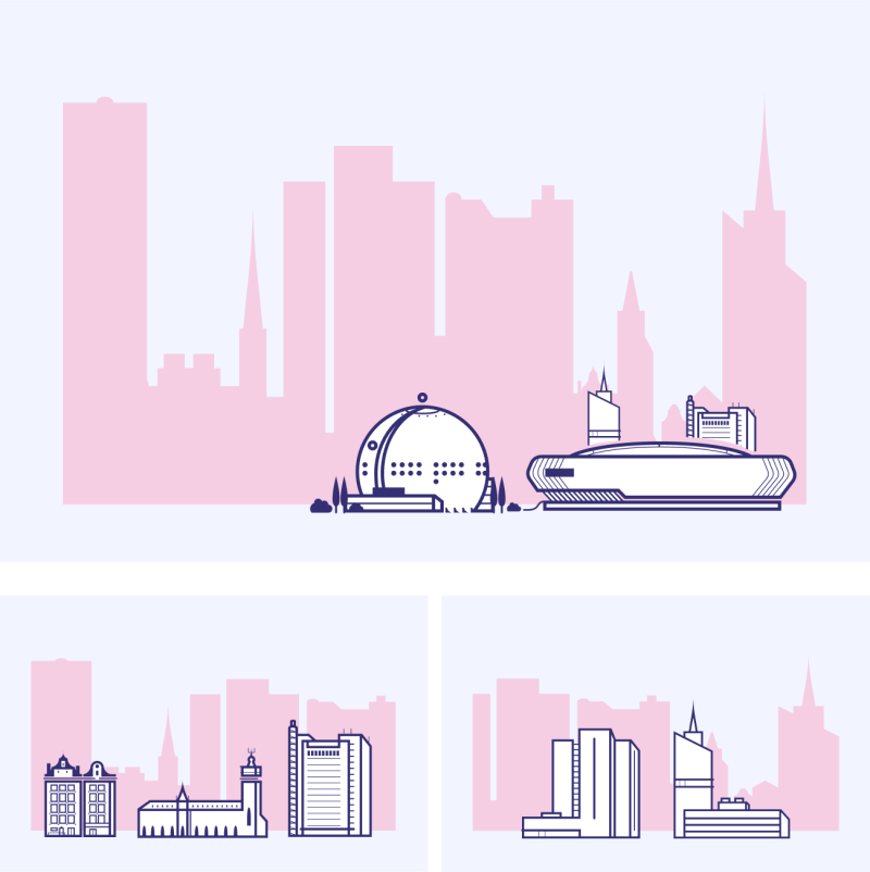 Skyview Pixelspace - Stunning Minimal Illustration - 4K