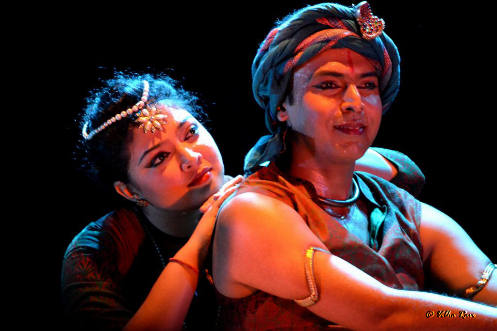 Princess Chitra in warrior form and Arjun