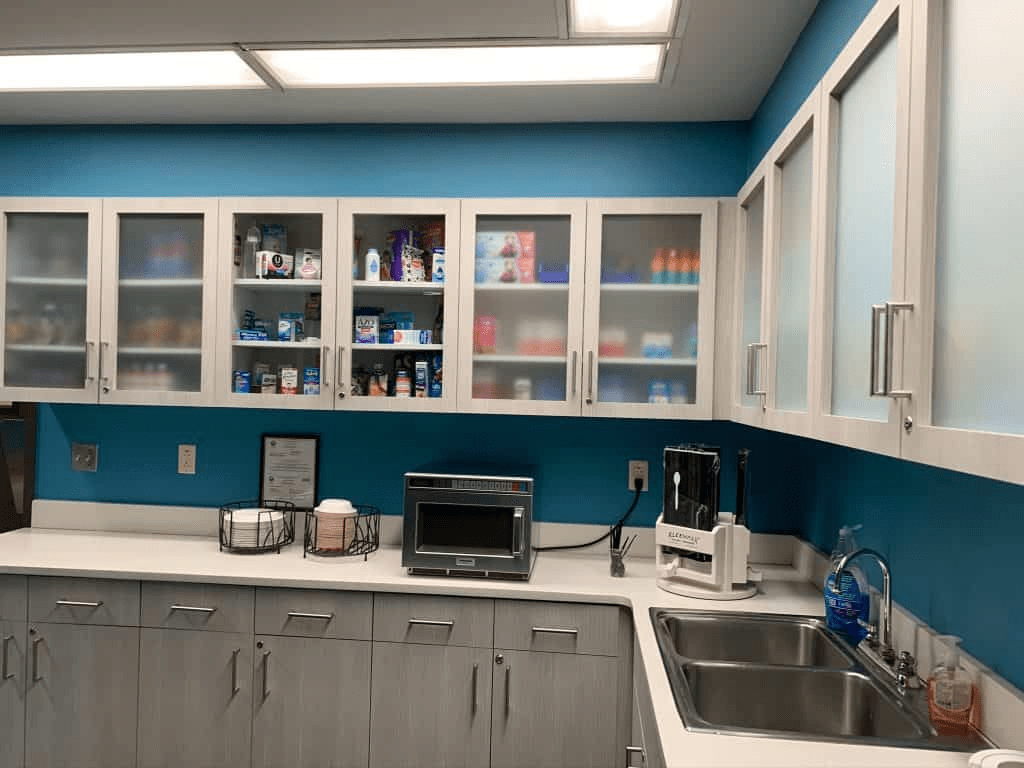kitchen area in the baby care center at epcot