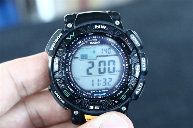 26個のPRO TREK実機を使って高度計測を行ったところ、想像以上に計測の