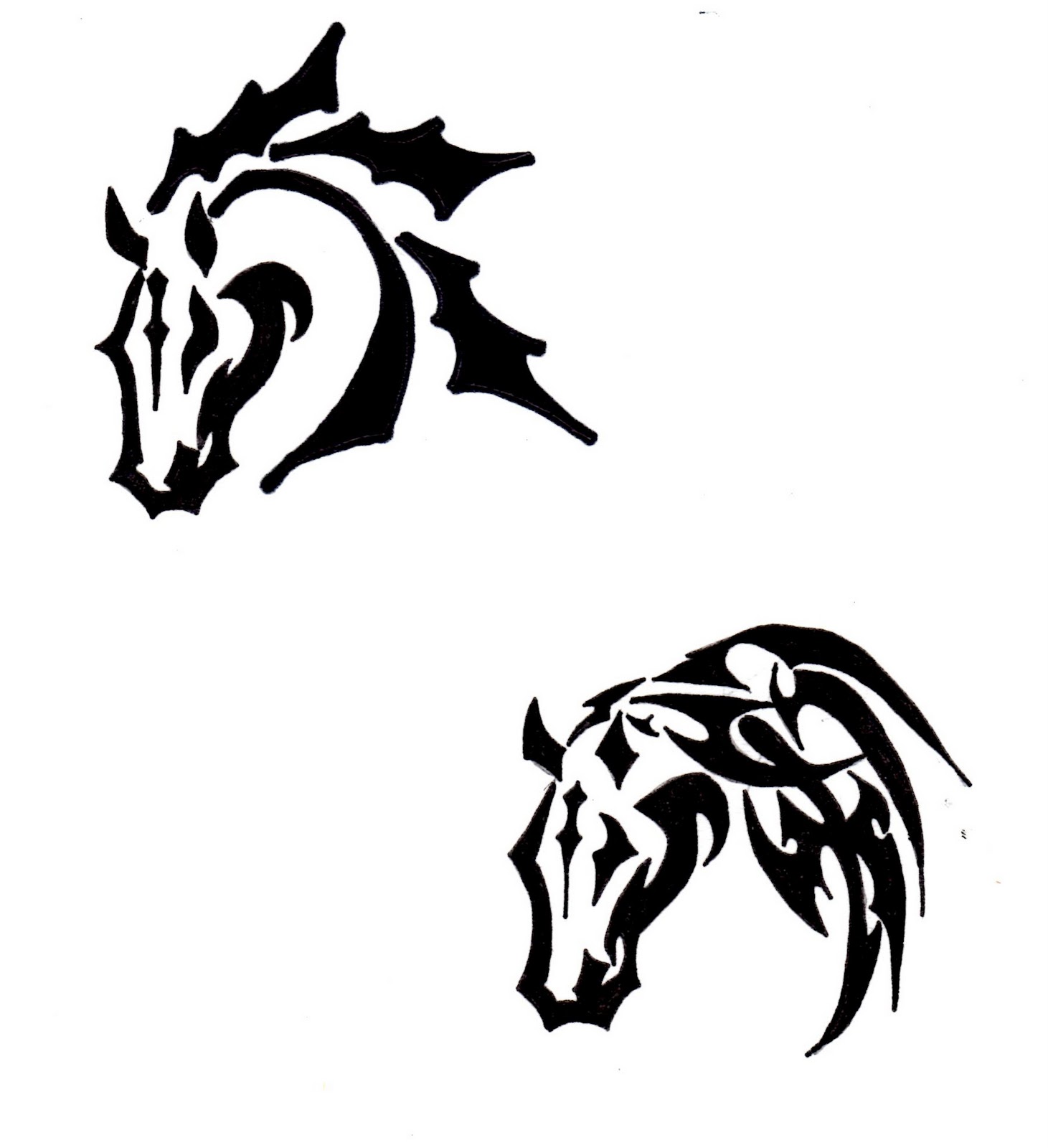 Tribal Horse Head Tattoo Drawing Free Image Download 1600_x_1461_jpg