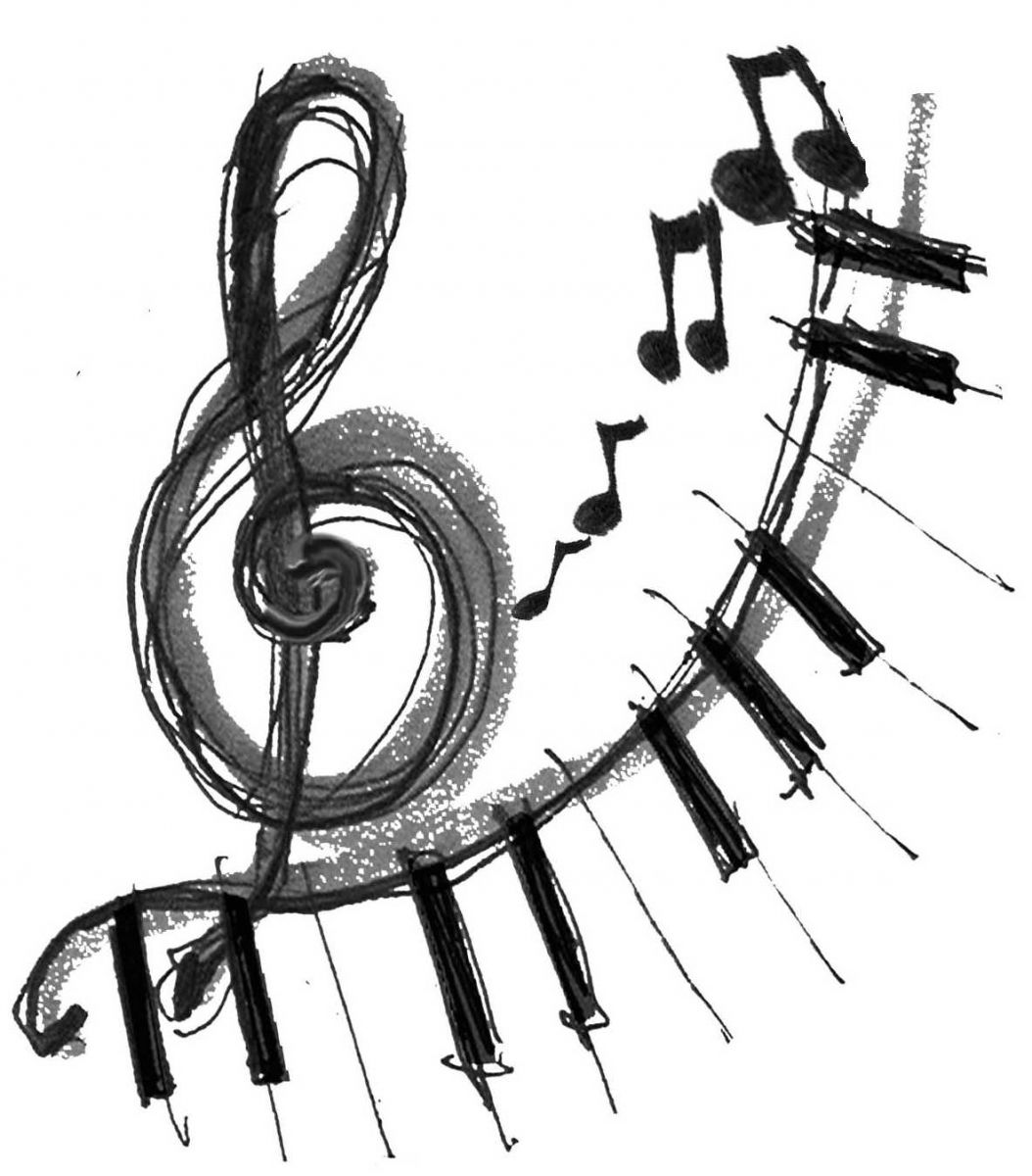 · step 1 · step 2 — draw the first symbol of the beam note · step 3 — now, finalize the form of . Drawing Musical Notes Above The Piano Keys Free Image Download