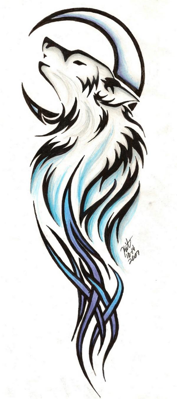 Tattoo With A Wolf On The Moon Free Image Download 1353_x_600_jpg