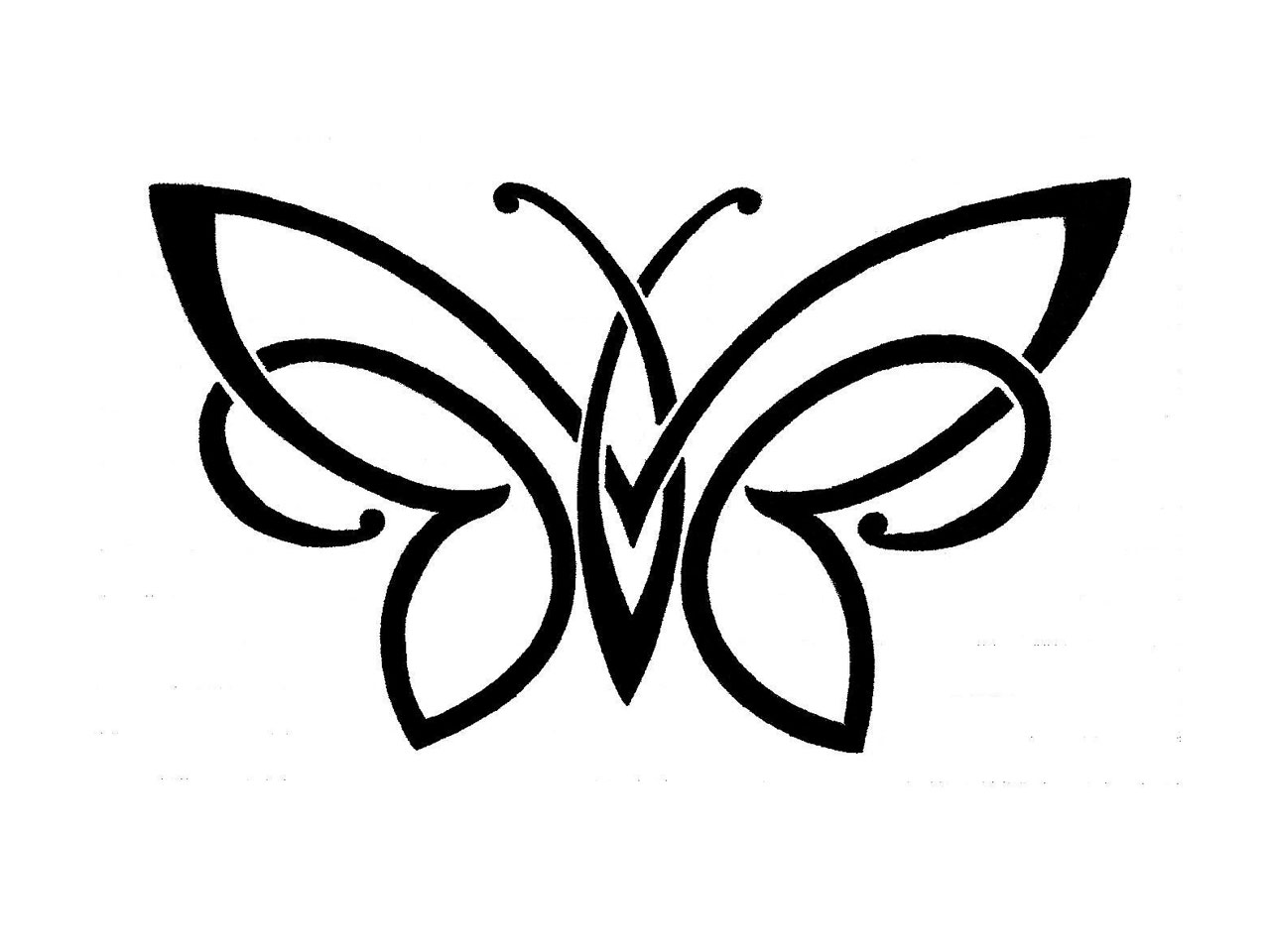 Simple Tribal Butterfly Tattoo Designs Drawing Free Image Download 960_x_1280_jpg