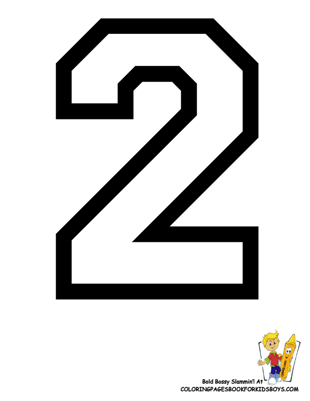 It can be a pair of shoes, a pair of friends or a pair of pears. Number 2 Coloring Page N2 Free Image Download