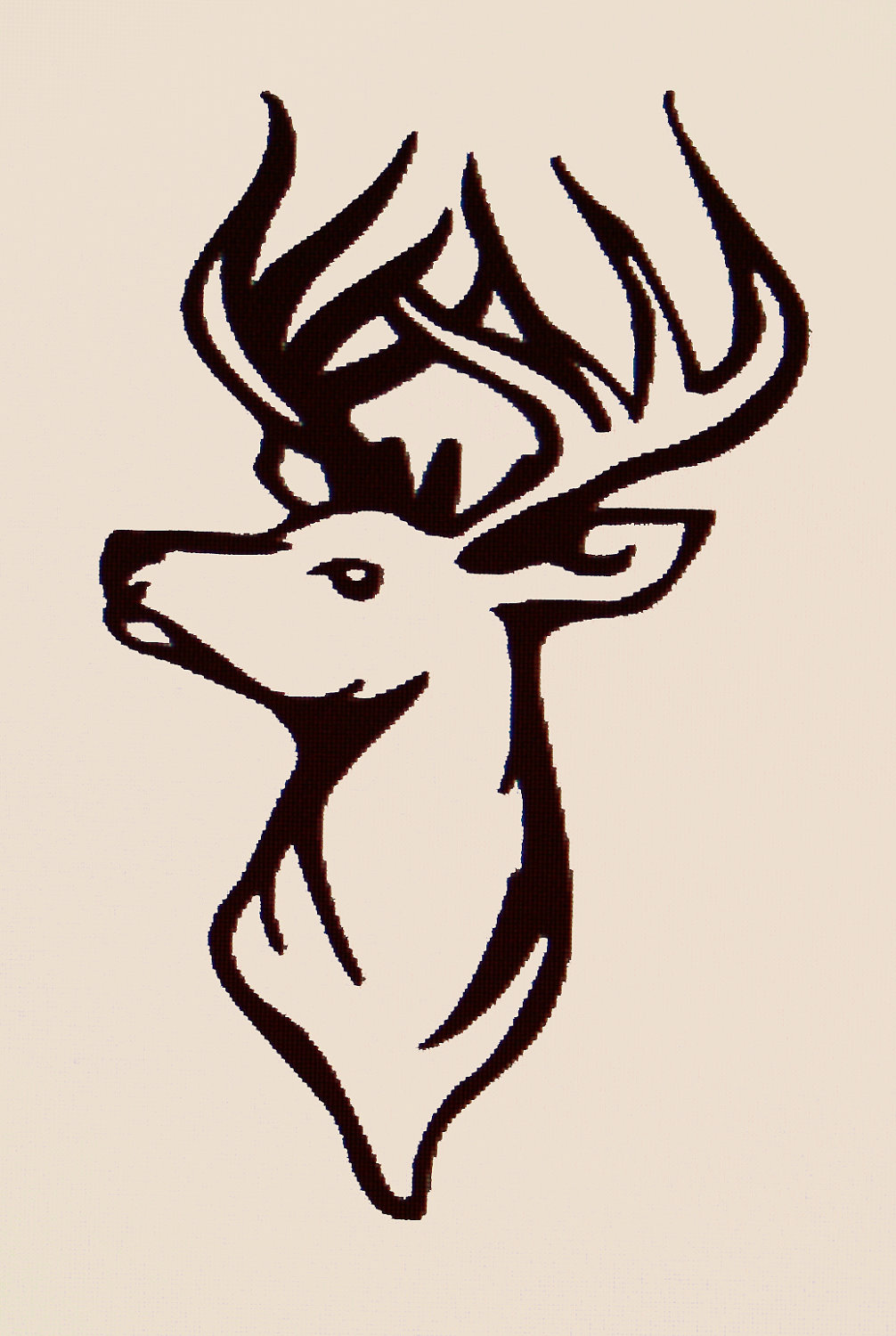 First, draw an oval for the deer's eye. Deer Head Decals Drawing Free Image Download