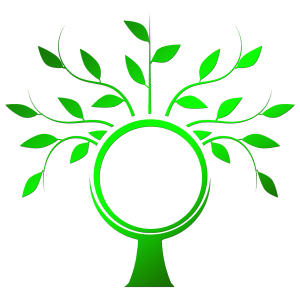 tree silhouette globe inside