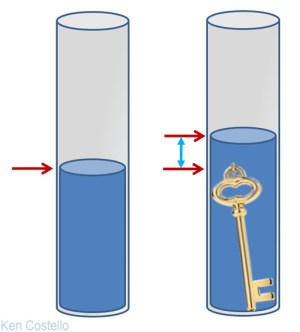 volume cylinder objects shaped irregularly displacement water object method eau experiment determine float experiments