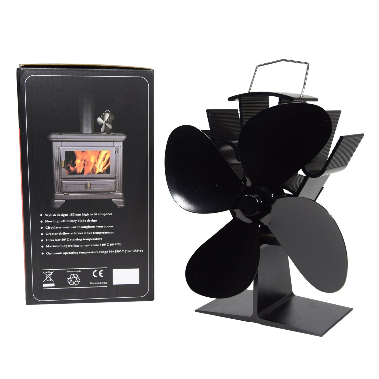 Airblaze T14 Fireplace Blower Fan 14 With Temperature And Humidity Controller Ac Infinity