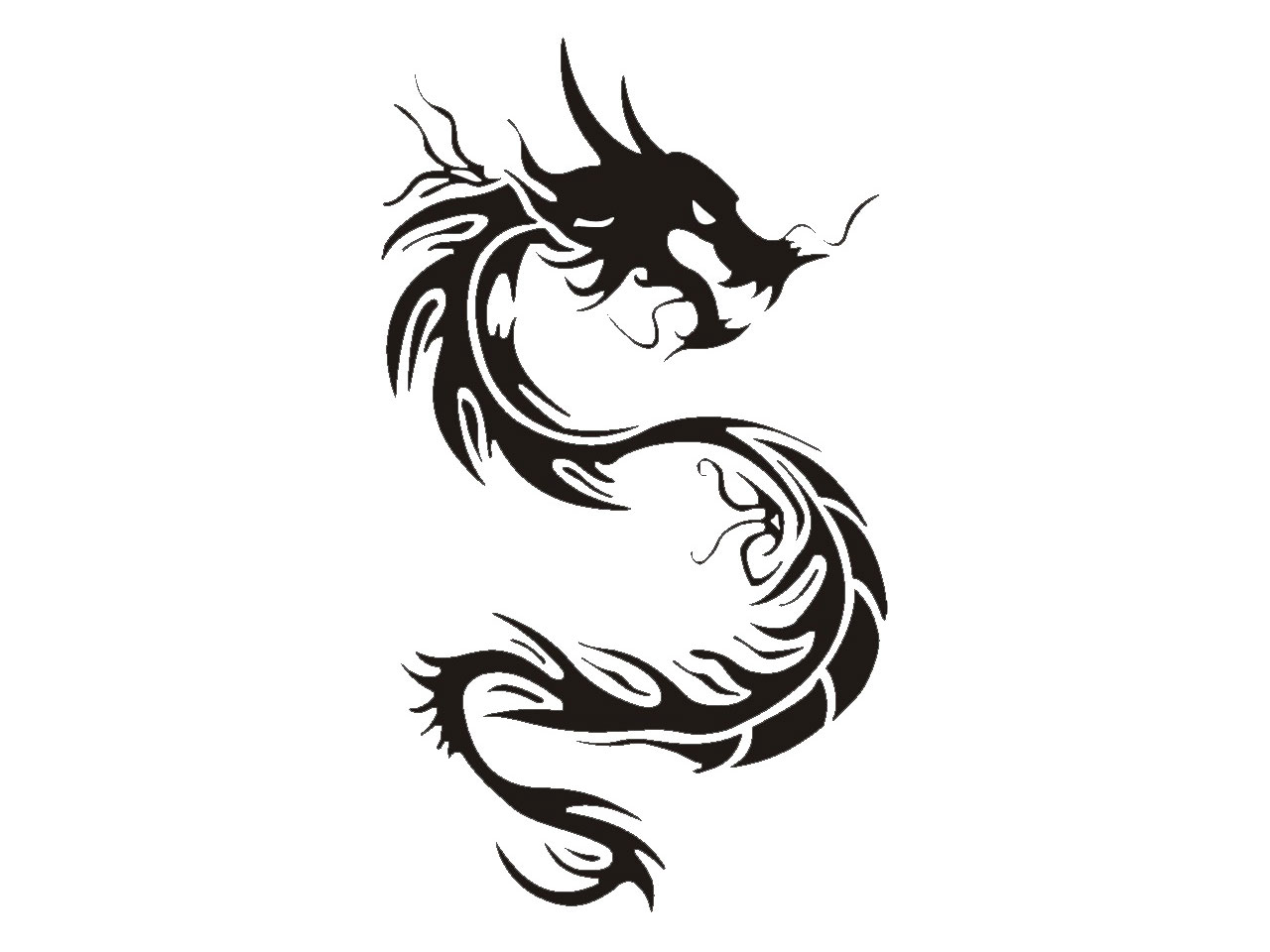 Chinese Dragon Tattoo Clipart Free Image