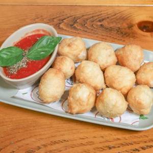Dough Balls with Marinara Dipping Sauce