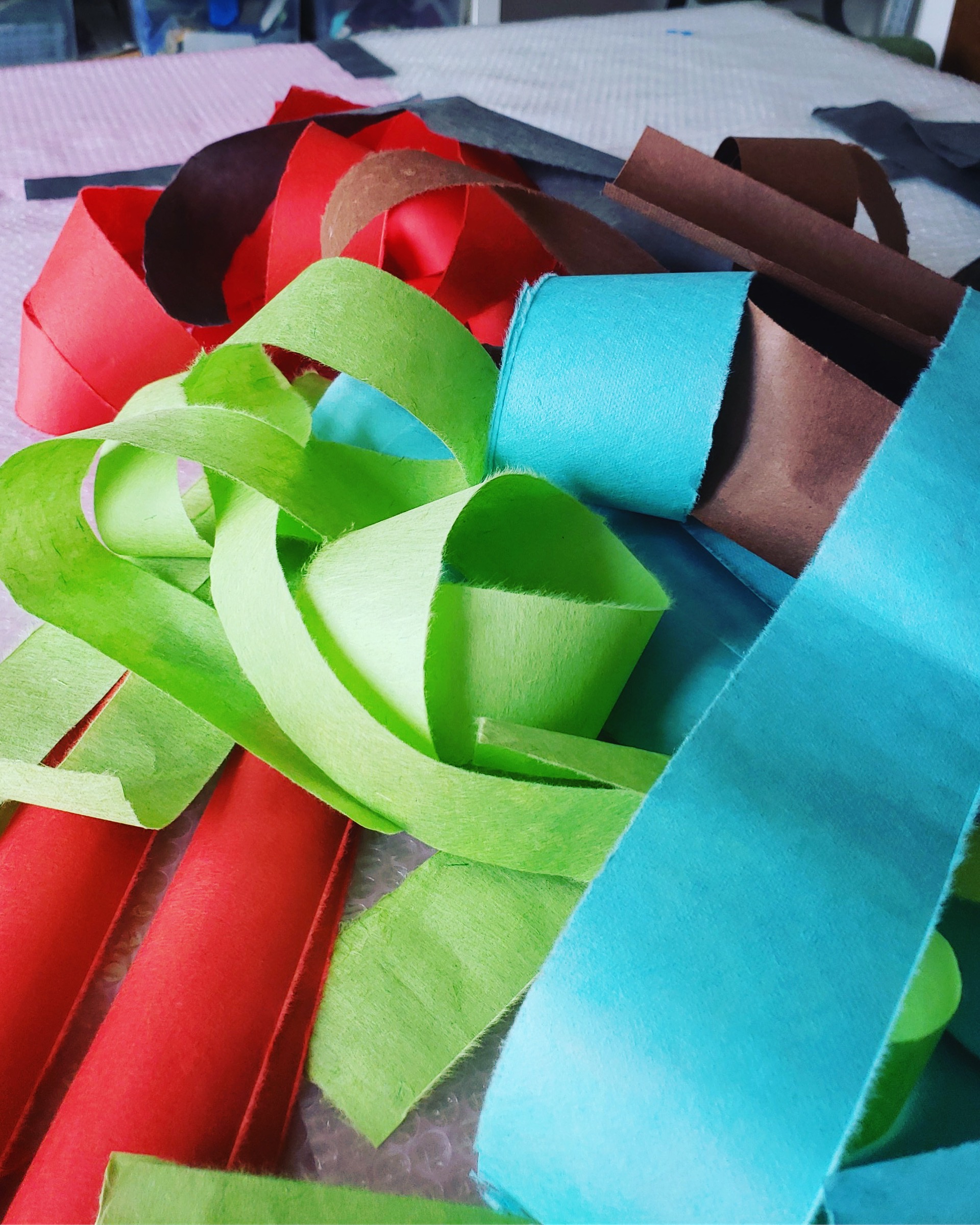 Mulberry paper strips