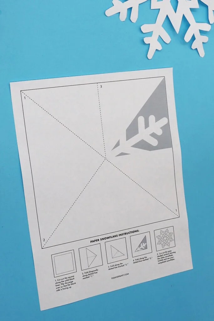 Free printable paper snowflake template