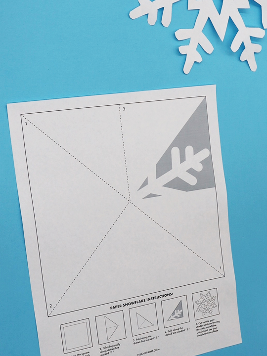 Free printable paper snowflake template