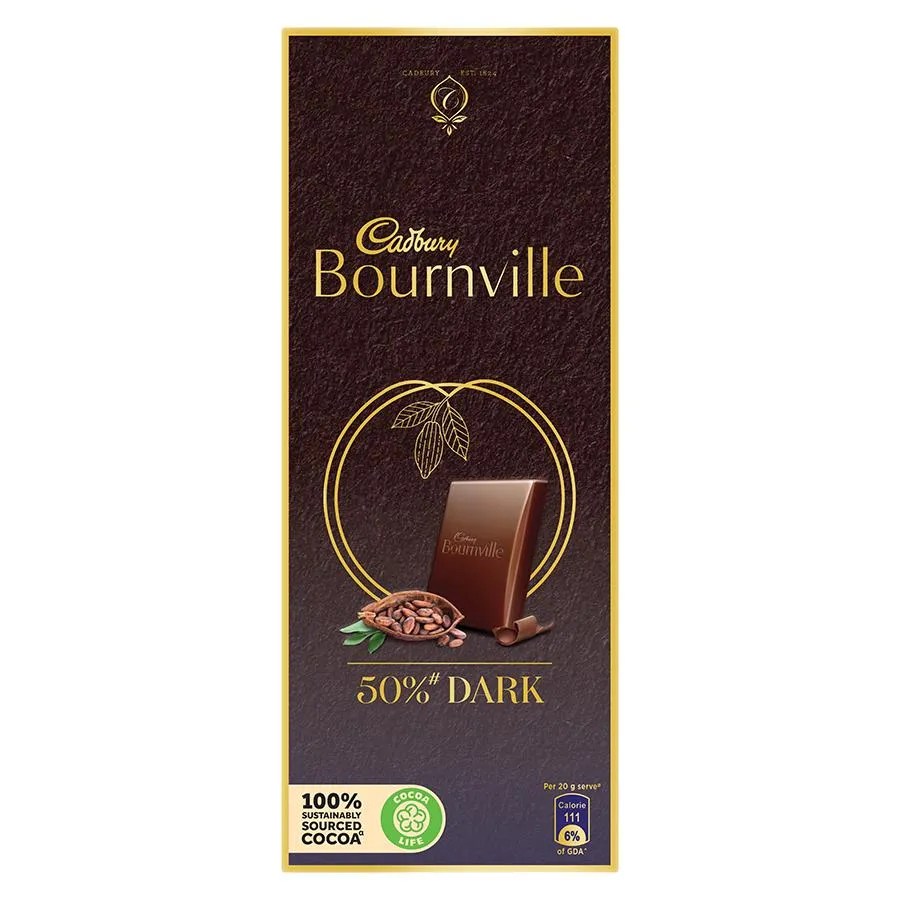BOURNVILLE DARK CHOCLATE 50% 80G