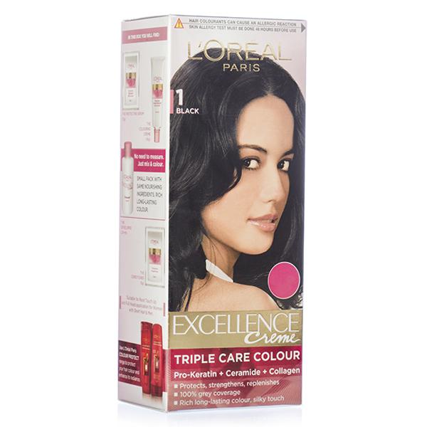 LOREAL HAIR COLOUR  1  BLACK 24ML+26G