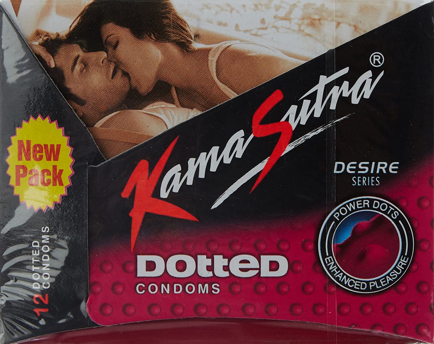 KAMASUTRA CONDOMS DOTTED 12PCS