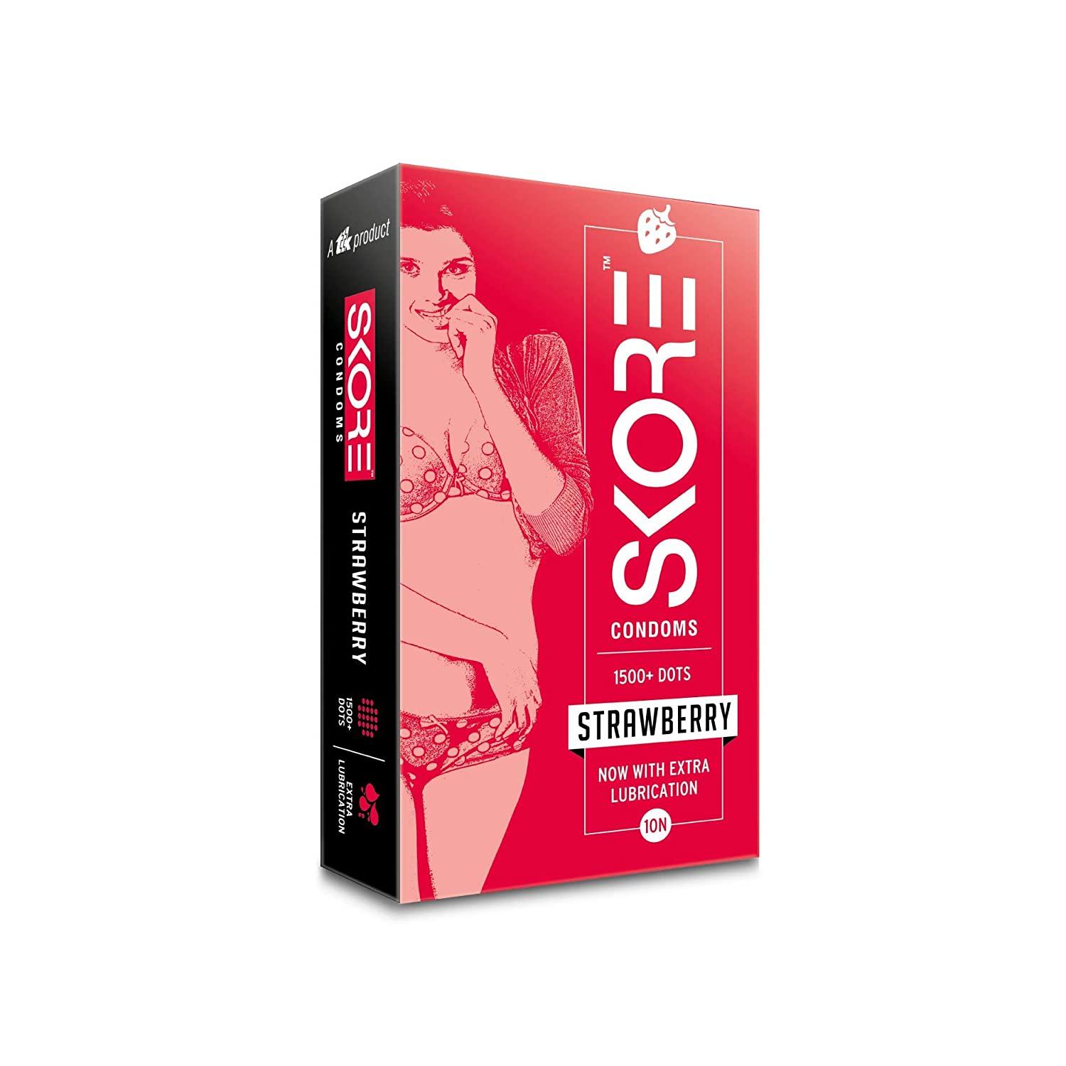 SKORE CONDOMS STRAWBERRY 10S
