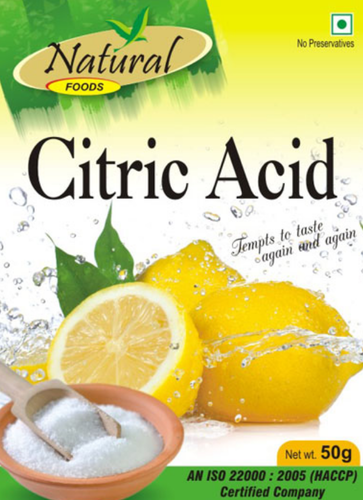 NATURAL CITRIC ACID CRYSTALS 50G