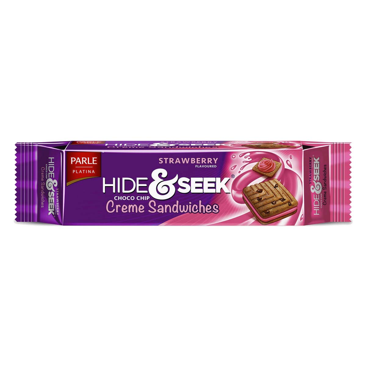 PARLE HIDE AND SEEK CREME SANDWICHES STRAWBERRY 100G