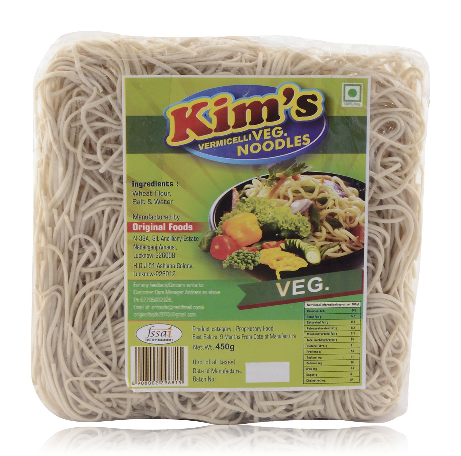 KIM’S NOODLES VEG 450G