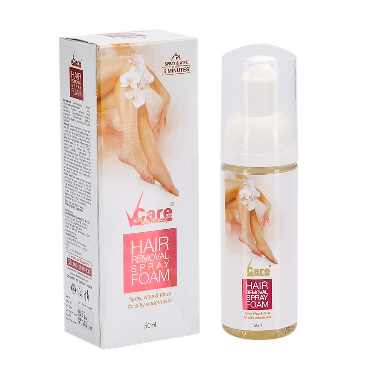 VCARE HAIR REMOVAL SPRAY FOAM 50ML