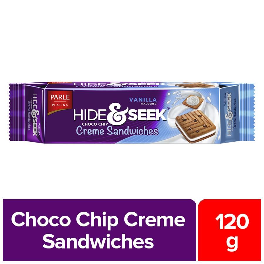 PARLE HIDE AND SEEK CREME SANDWICHES VANILA 100G+20GM EXTRA