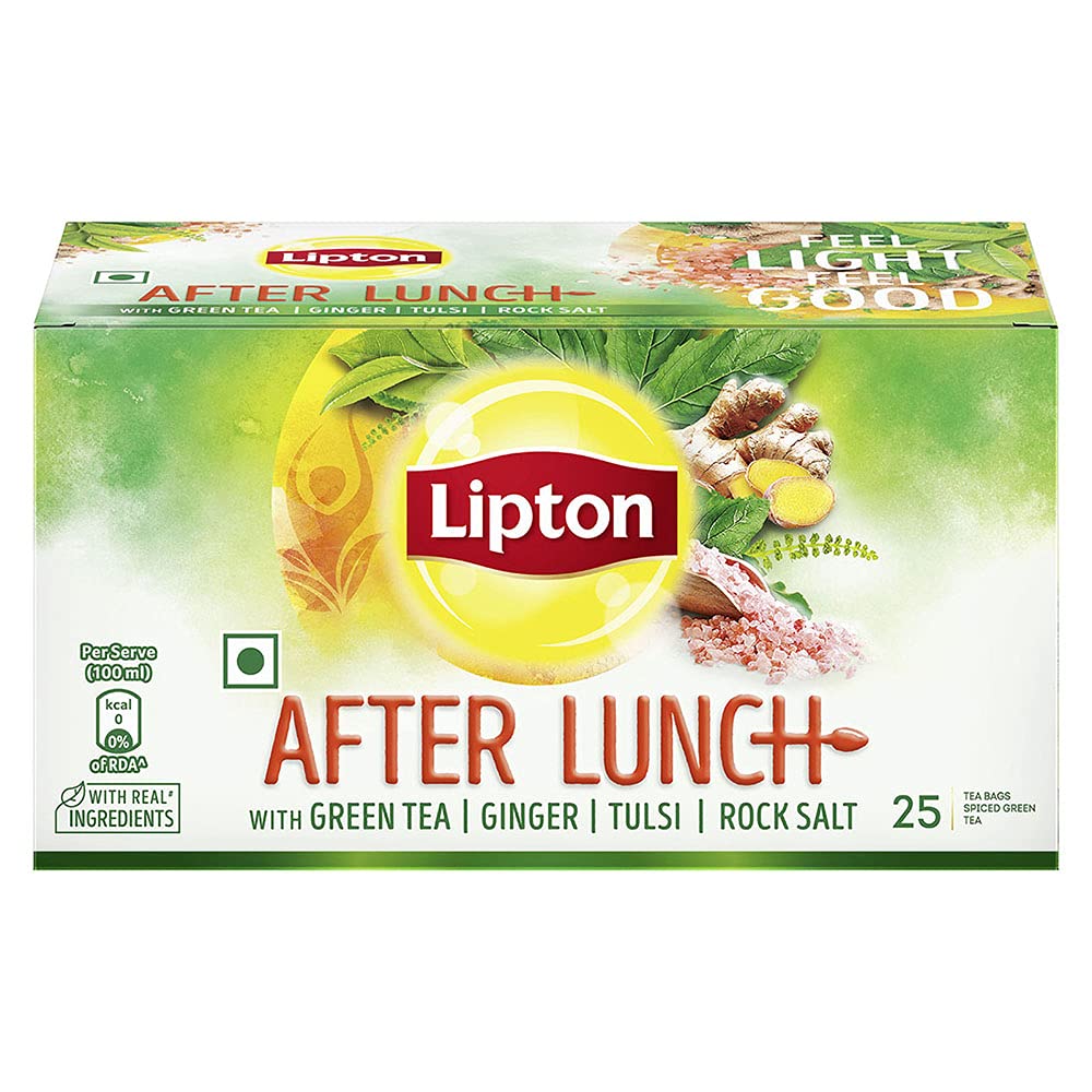 LIPTON GREEN TEA GINGER TULSI ROCK SALT 25BAG