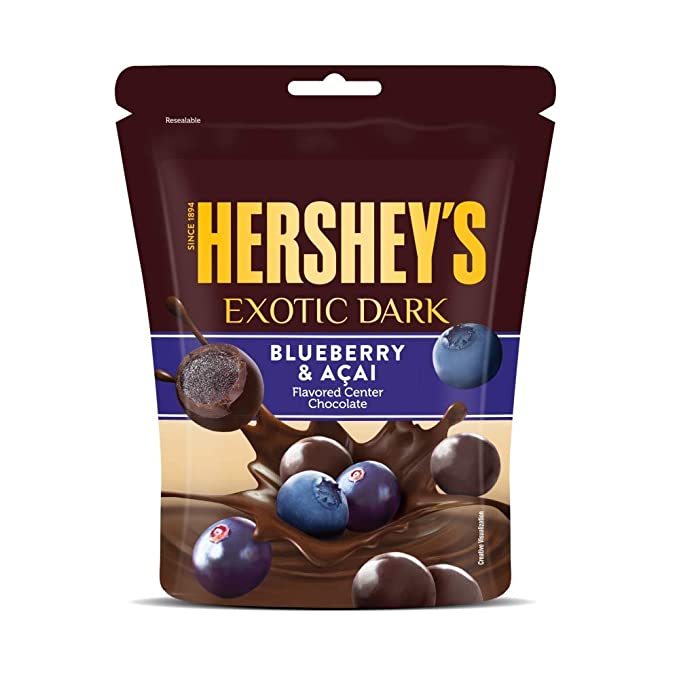HERSHEYS EXOTIC DARK BLUEBERRY AND ACAI 33.3GM
