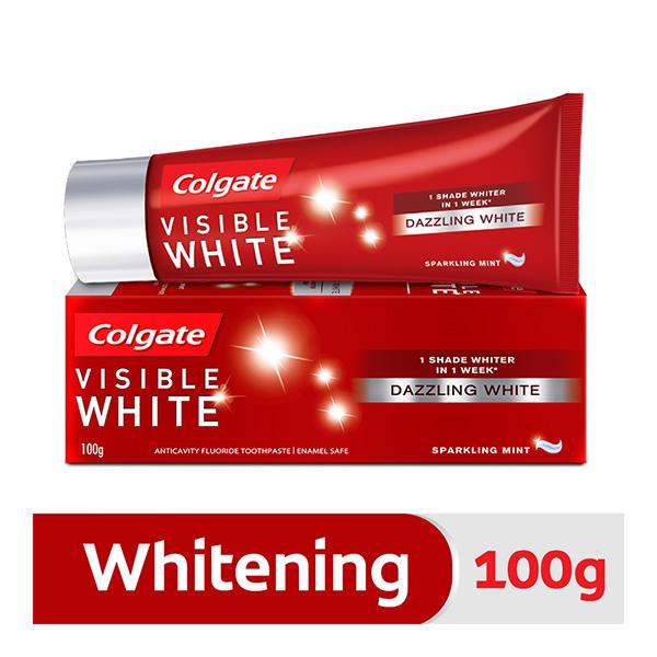 COLGATE TOOTHPASTE VISIBLE WHITE 100GM