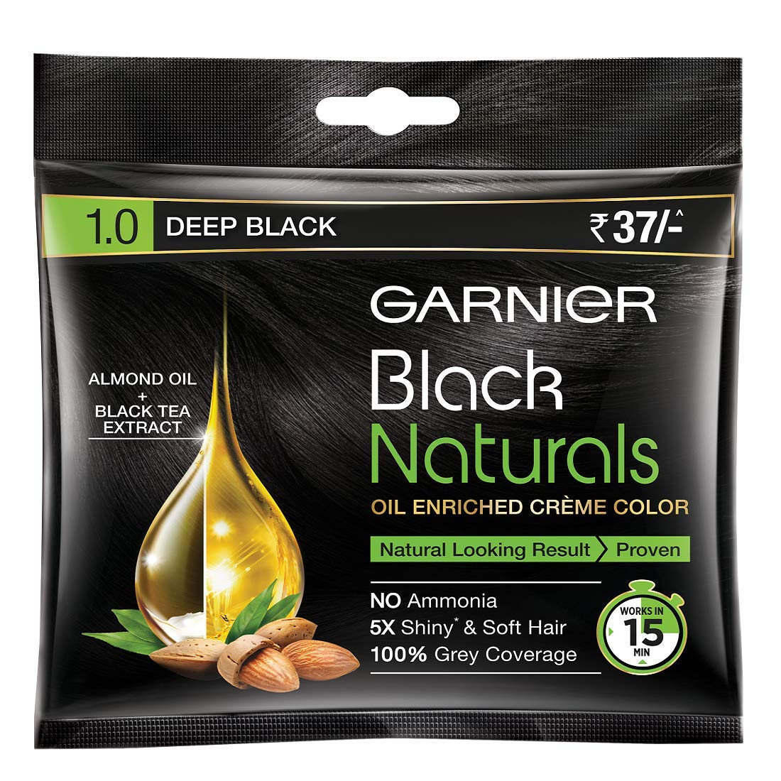 GARNIER HAIR COLOUR DEEP BLACK 20ML