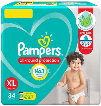 PAMPERS BABY PANTS XL 34PCS