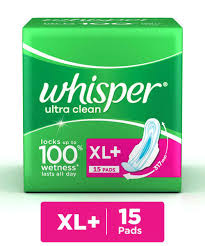 WHISPER ULTRA CLEAN XL+ 15PADS